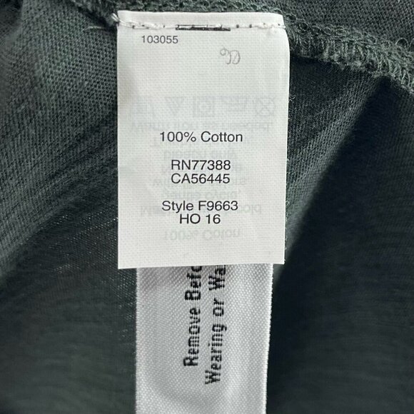 Madewell Shirt Women's Sz S Grayish Green Plain Split Neck Regular Fit Pullover - Picture 10 of 12